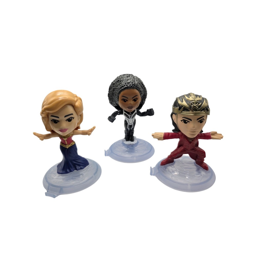 2023 McDONALD'S Disney The Marvels Super Heroes HAPPY MEAL TOYS Lot of 3 / GG